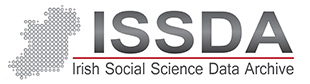 Graphic of Ireland with words ISSDA - Irish  Social Science Data Archive